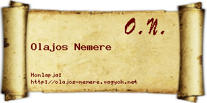 Olajos Nemere névjegykártya